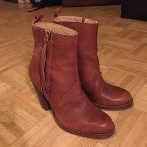 Acne Pistol brown leather ankle boots size 40